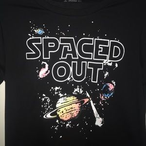 black 'space out' tee